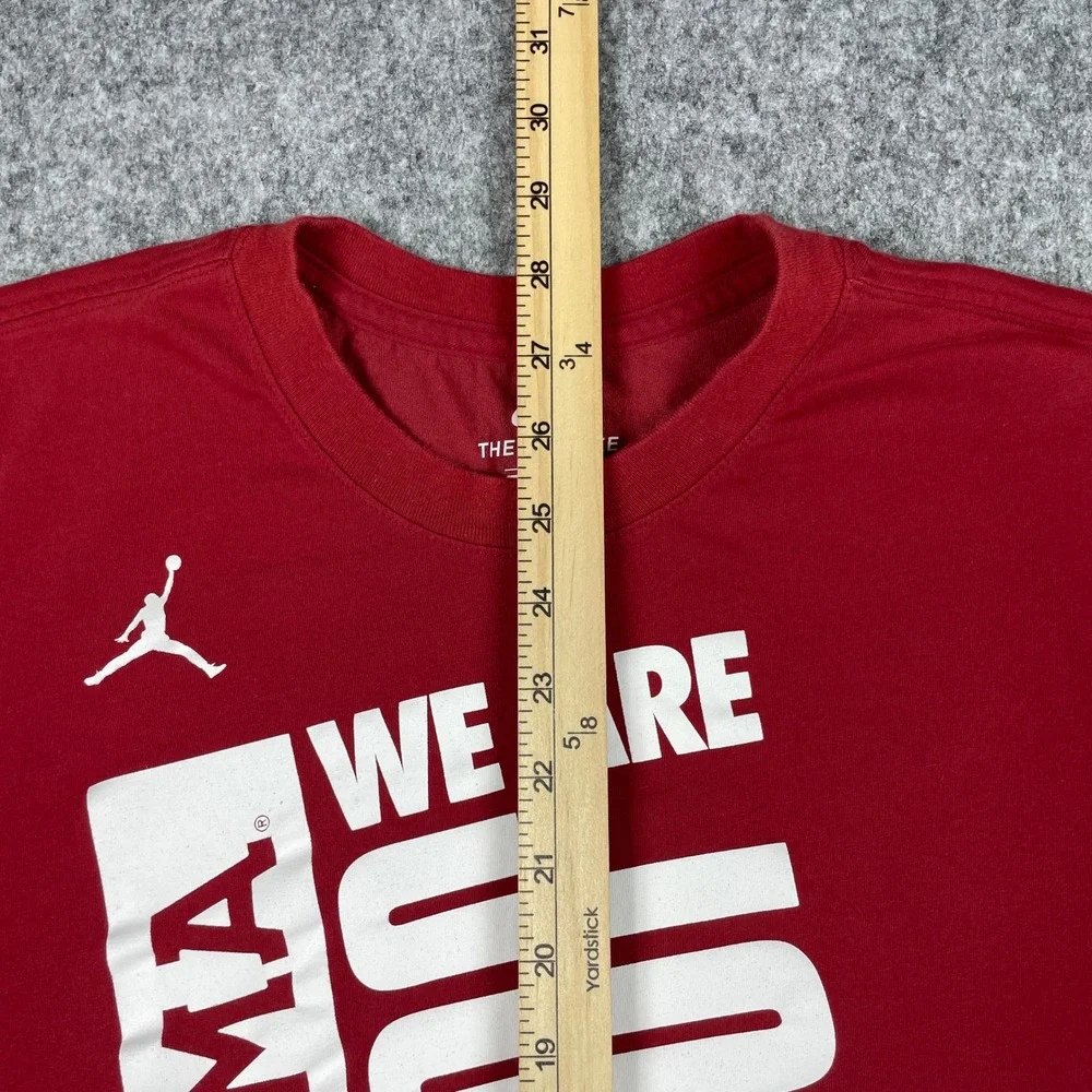 Oklahoma Sooners T-Shirt Mens Large Red We Are Jordan Nike Dri-FIT Crewneck OU